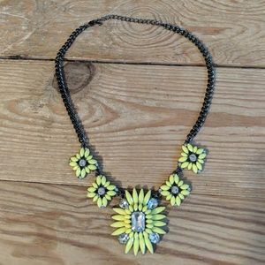 Flourescent yellow statement necklace